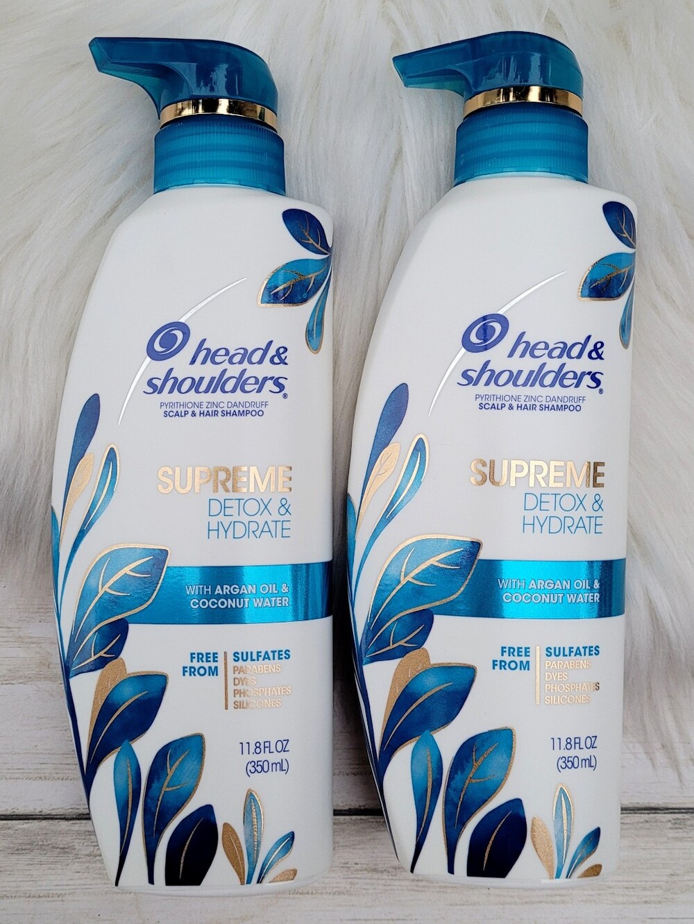 Head & Shoulders Supreme Detox & Hydrate Scalp & Hair Shampoo 11.8 oz (2 Pack)